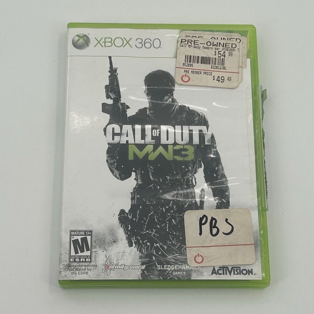 Call of Duty: Modern Warfare 3 (Microsoft Xbox 360, 2011) Complete w/ Manual CIB
